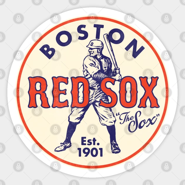 Old Style Boston Red Sox by Buck Tee Sticker by Buck Tee